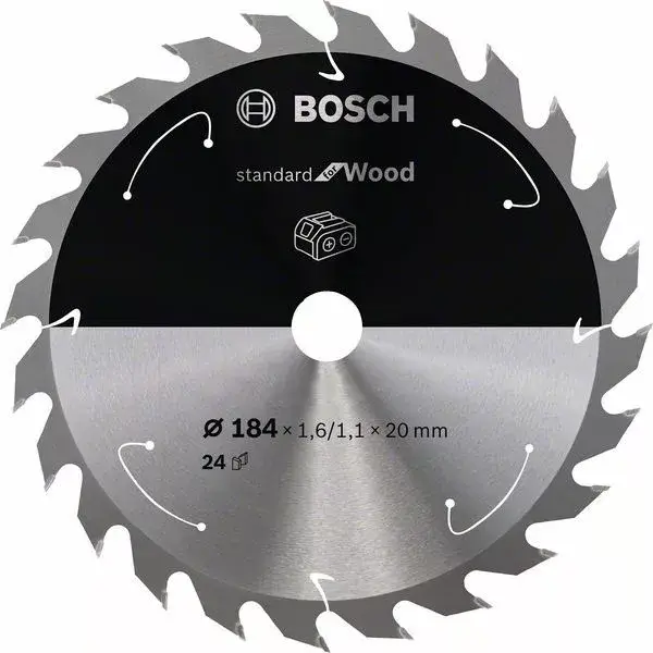 Legnépszerűbb BOSCH 2608837702 Pilový kotouč Standard for Wood pro AKU pily 184×1,6×20mm, 24