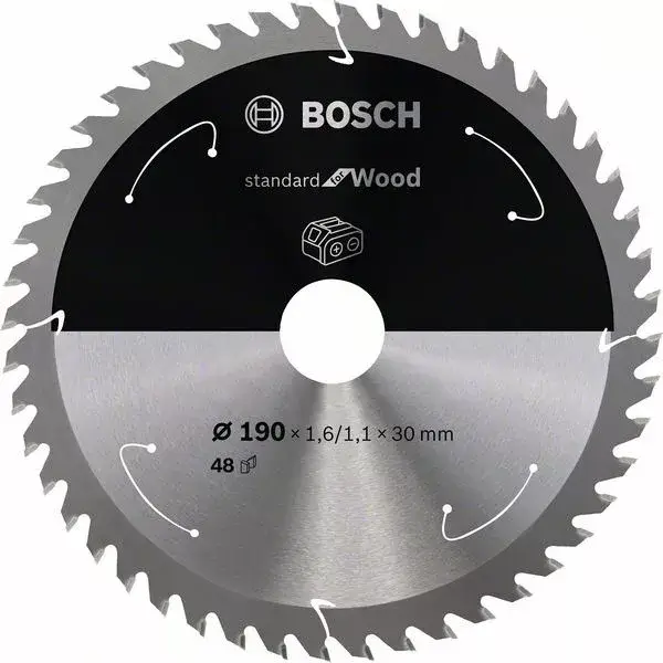 BOSCH 2608837710 Pilový kotouč Standard for Wood pro AKU pily 190×1,6×30mm, 48 Árengedmény
