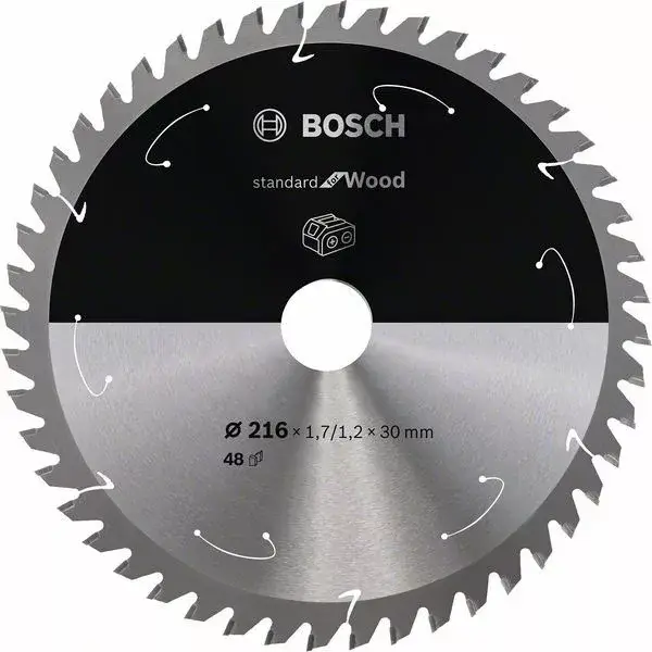 Kedvezményes ár BOSCH 2608837723 Pilový kotouč Standard for Wood pro AKU pily 216×1,7×30mm, 48