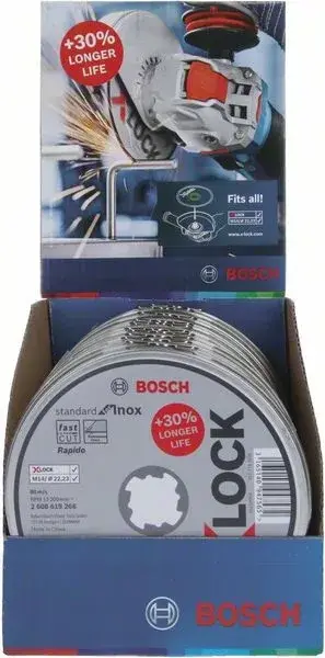 Csak ma BOSCH 2608619266 X-LOCK řezné kotouče Standard for Inox, 115 × 1 mm, 10 kusů