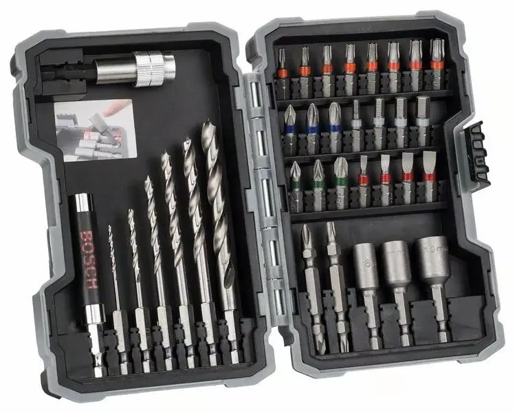 BOSCH 2607017565 35 darabos extra keményfém fúró- és csavarhúzóhegy készlet Újdonság