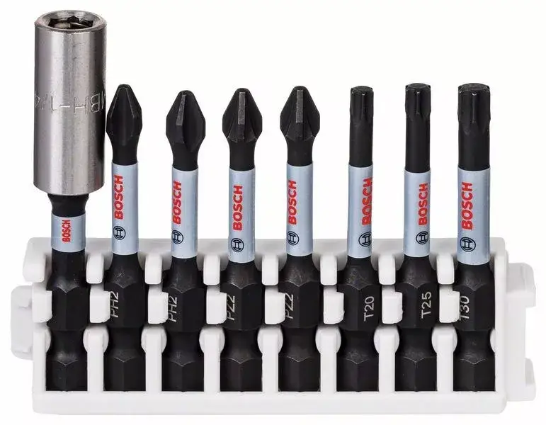 Korlátozott ajánlat BOSCH 2608522326 8dílná sada bitů Impact Control 50 mm, 2×PH2/PZ2; 1×T20/T25/T30
