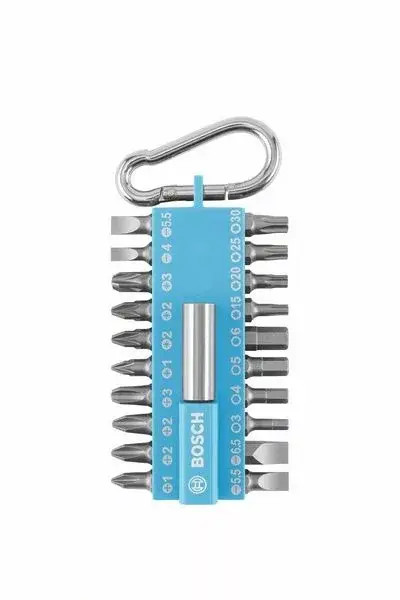 BOSCH 2607002822 Karabineres csavarhúzóhegy készlet (világoskék), 21 db Szuper ajánlat