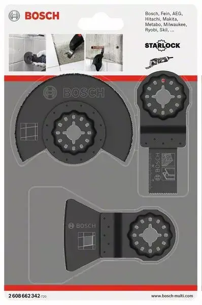 BOSCH 2608662342 3dílná sada na obklady pro oscilační/multifunkční nářadí Bestseller