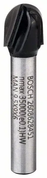 Akció BOSCH 2608628451 Žlábkovací fréza, 6 mm, R1 4,7 mm, D 9,5 mm, L 9,2 mm, G 40 mm