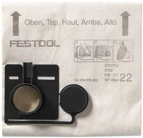 FESTOOL 456874 Szűrőzsák FIS-CT 44 SP VLIES/5 Prémium