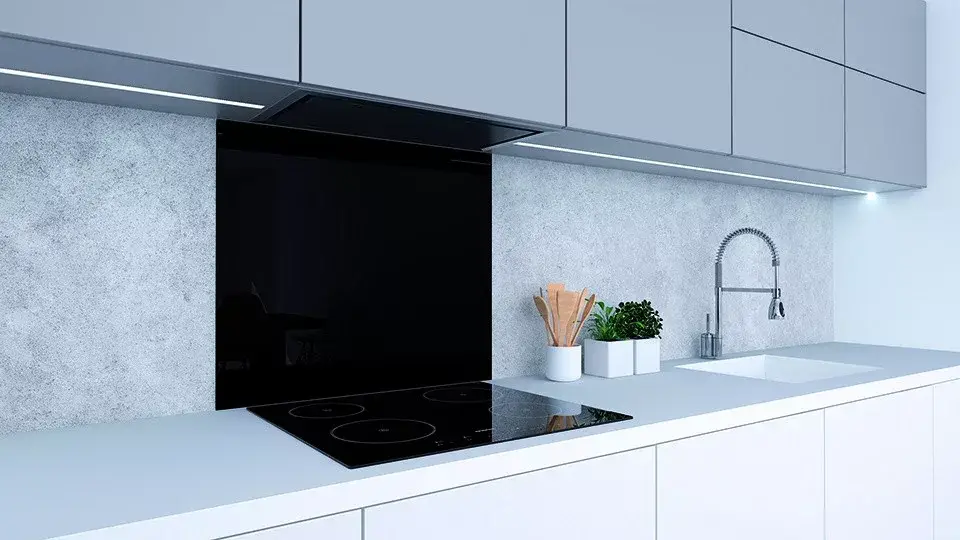 Hátfal tűzhelyhez 600x700 fekete Outlet
