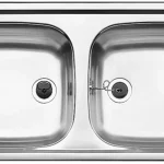 BLANCO 500372 Mosogató Top EZ 8x4 természetes fényű nemesacél excenter nélkül Újdonság