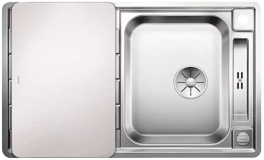 Korlátozott ajánlat BLANCO 522102 Mosogató Axis III 45S-IF selyem fényű nemesacél InFino excenterrel