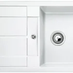 BLANCO 513187 Mosogató Metra 45 S fehér excenter nélkül Silgranit PuraDur Prémium
