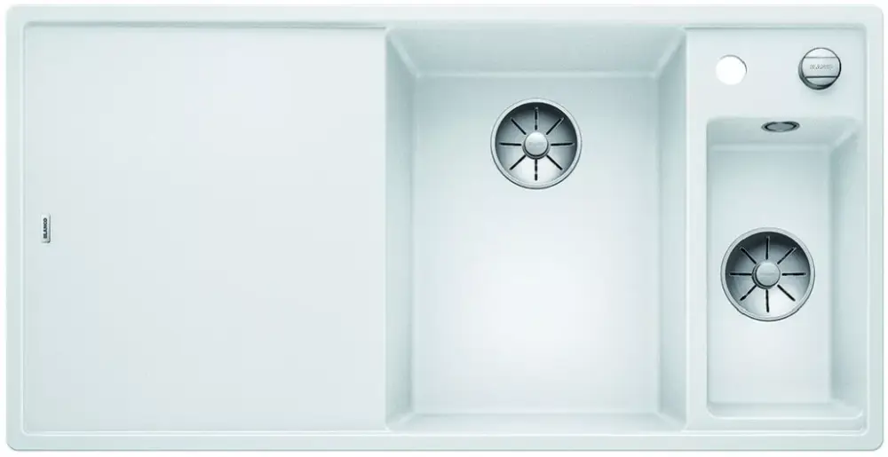 Kiárusítás BLANCO 523486 Mosogató Axia III 6S-f fehér InFino excenterrel Silgranit PuraDur