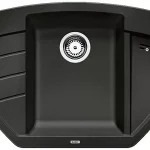 BLANCO 526031 Mosogató ZIA 9 E fekete SILGRANIT® PuraDur® excenter nélkül Nézd meg most