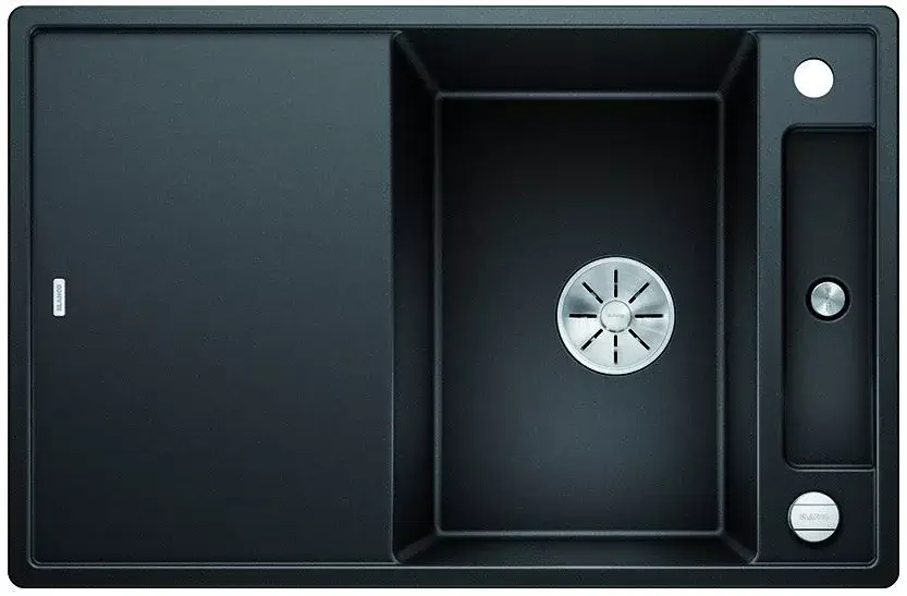 Gyors kiszállítás BLANCO 525840 mosogató AXIA III 45 S fekete SILGRANIT®PuraDur® InFino excenterre