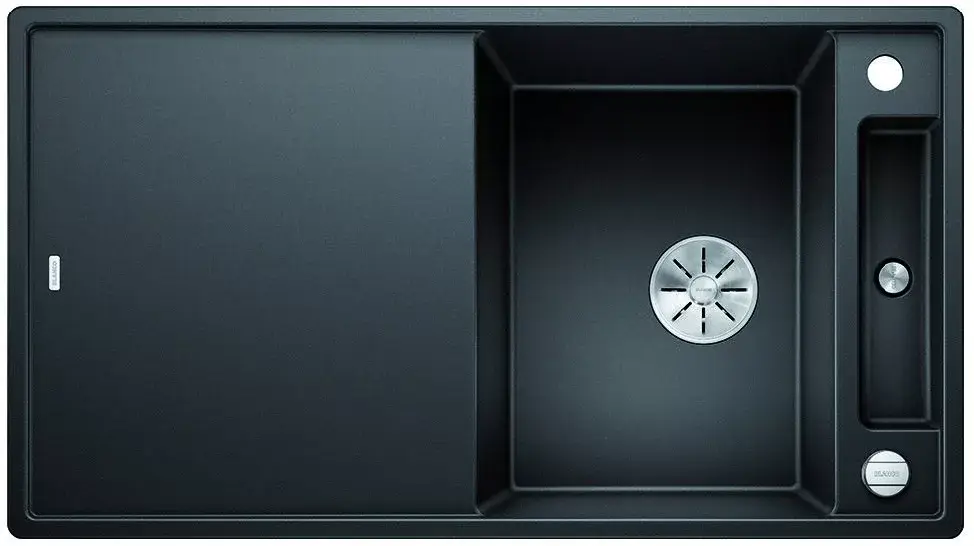 Akció BLANCO 525845 mosogató AXIA III 5 S fekete SILGRANIT®PuraDur® InFino excenterrel