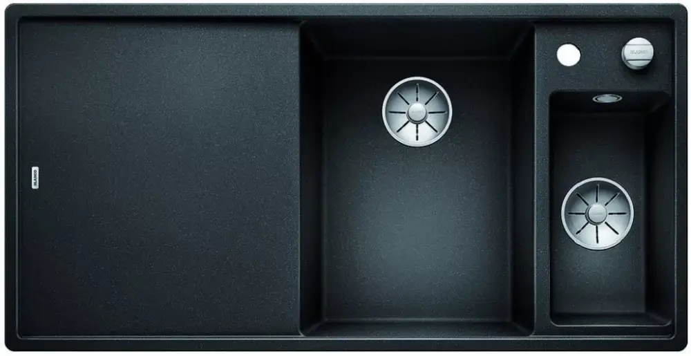 BLANCO 525851 mosogató AXIA III 6 S fekete SILGRANIT®PuraDur® InFino excenterrel Szuper ajánlat