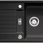 Alacsony ár BLANCO 526012 mosogató ZIA 45 S fekete SILGRANIT® PuraDur® excenterrel