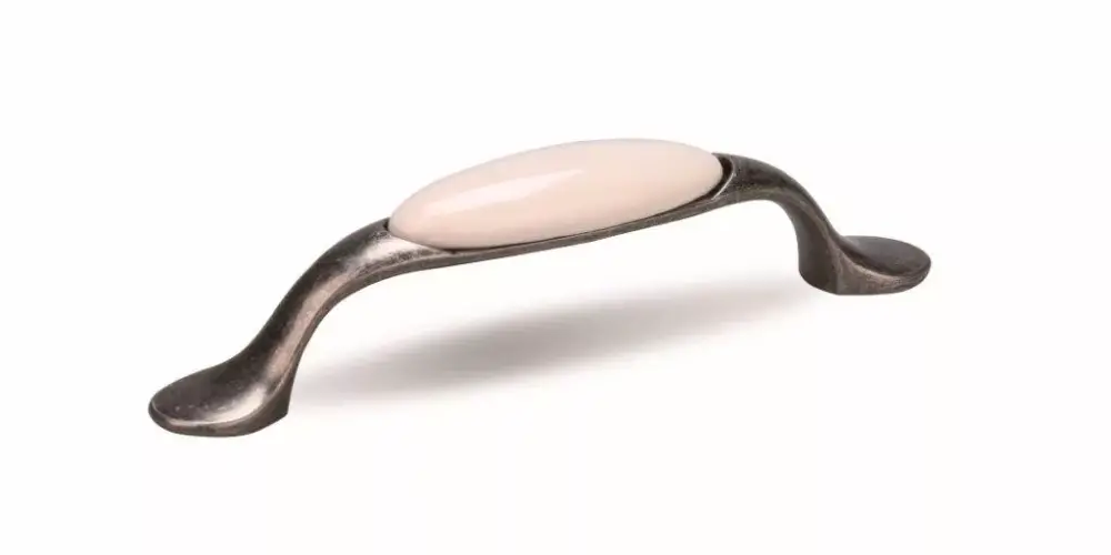 TULIP Fogantyú-Gipa 96 nikkel patina/fehér porcelán + csavarok Azonnali szállítás