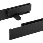 Akciós ár StrongMax 16/18 üvegfront tartó belső fiókhoz 121 mm-es, fekete színben