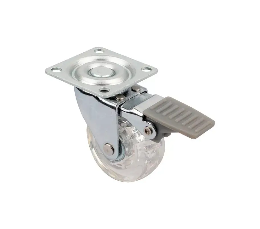 Bestseller StrongCastors Kerék TOP-E, átm. 50 mm, átlátszó sötét, fékkel
