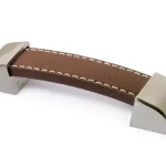 HETTICH 9113453 fogantyú Agliano 110/96 mm barna bőr nemesacél imitáció Kedvezményes ár