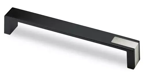 Akció HETTICH 9207481 fogantyú Intra 204/192 mm matt fekete/nemesacél imitáció