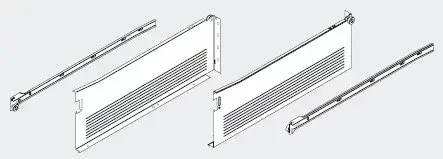 BLUM 320H5000C15 Metabox 150/500mm szürke Outlet