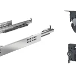 Expressz kézbesítés K-HETTICH set Quadro 4D V6 P2O 400mm/30kg oldalfalhoz 16mm + kapcsolókészlet