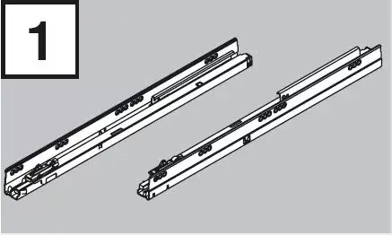 BLUM 576.4501B fióksín Tandembox 450mm 65kg J+B Ajánlat