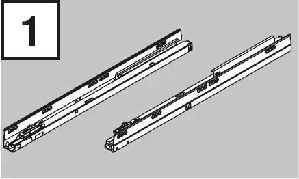 Bestseller BLUM 576.4501B fióksín Tandembox 450mm 65kg J+B