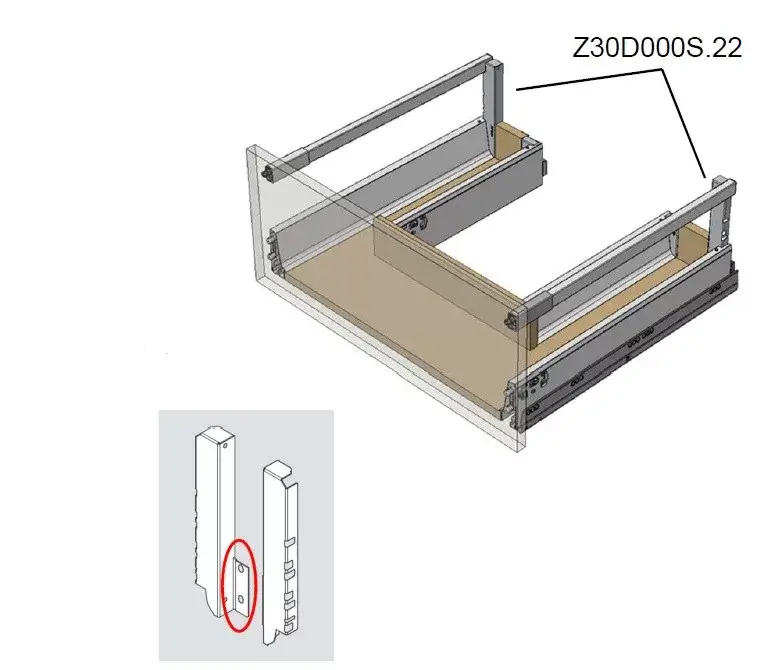 Expressz szállítás BLUM Z30D000S.22 hátlap tartó fiókokhoz mosogató alá, D, J+B, fehér