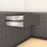 Akció K-BLUM Legrabox M 450 mm/40 kg, Tip-on, szürke OG-M, csavar
