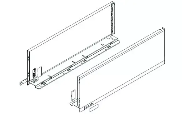 BLUM 770M6502S oldalfal Legrabox M 650mm szürke Alacsony ár