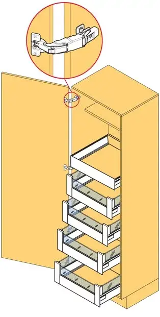 K-BLUM SpaceTower Legrabox C Pure, szürke OG-M, KB-1200 mm Árcsökkenés