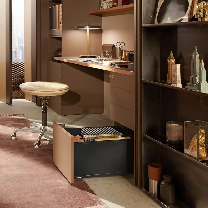 Akciós ár K-BLUM Legrabox F 500mm/70 kg, Tip-on, karbon fekete CS-M, csavar