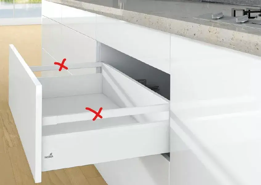 Bestseller K-HETTICH ArciTech, front kihuzású, fehér, 550/126/186, 60kg, SiSy