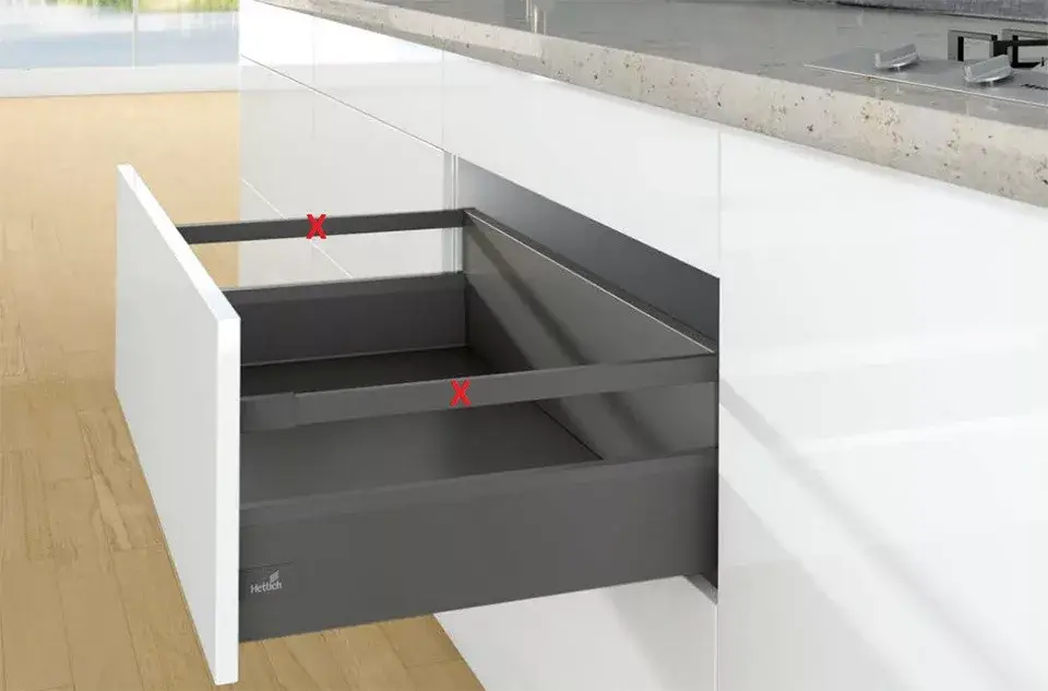 Csak ma K-HETTICH ArciTech, front kihuzású, antracit, 400/126/218, 40kg, SiSy