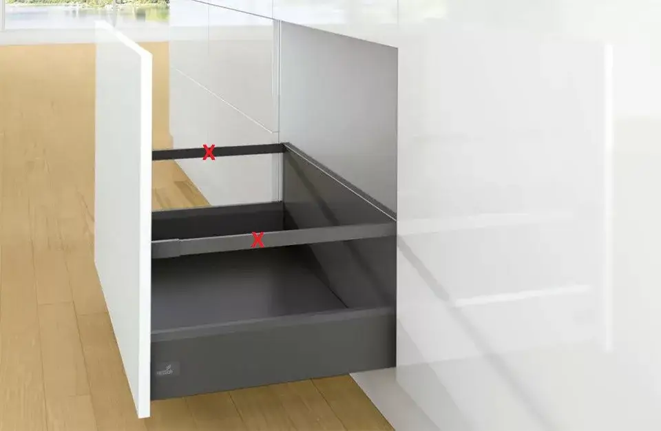 Kiárusítás K-HETTICH ArciTech, front kihuzású, antracit, 550/126/282, 40kg, SiSy