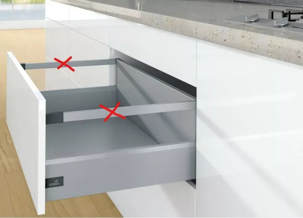 K-HETTICH ArciTech, front kihuzású, ezüst, 500/126/250, 60kg, SiSy Expressz kézbesítés