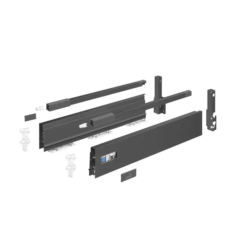 Legnépszerűbb HETTICH 9307236 Atira flexi szett komplett 620/176 antracit reling előlaprögzítő