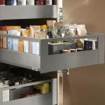 Gyors kiszállítás K-BLUM Merivobox E 600 mm, 70 kg, Indium szürke, belső,magasító korlát