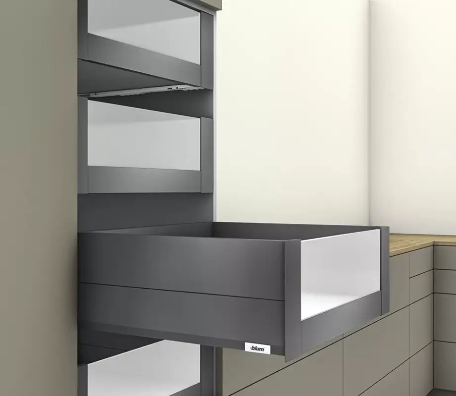 Biztonságos vásárlás K-BLUM Merivobox E Boxcap 270 mm, 40 kg, Orion szürke, belső, üveg