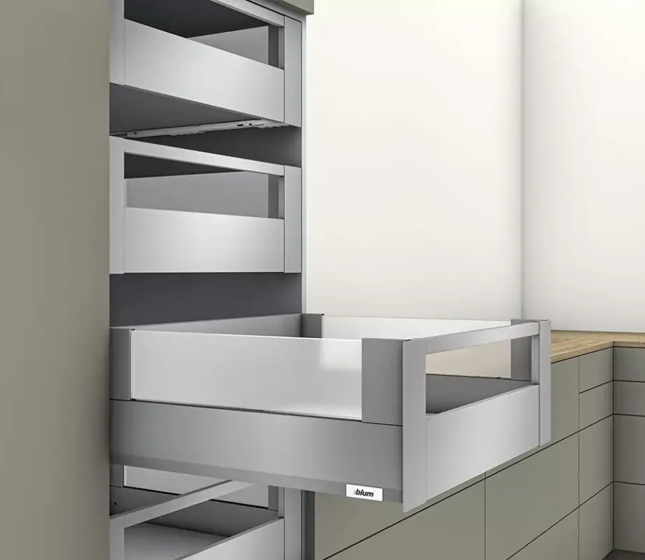 Árengedmény K-BLUM Merivobox E Boxcover 450 mm, 70 kg, Indium szürke, belső, reling