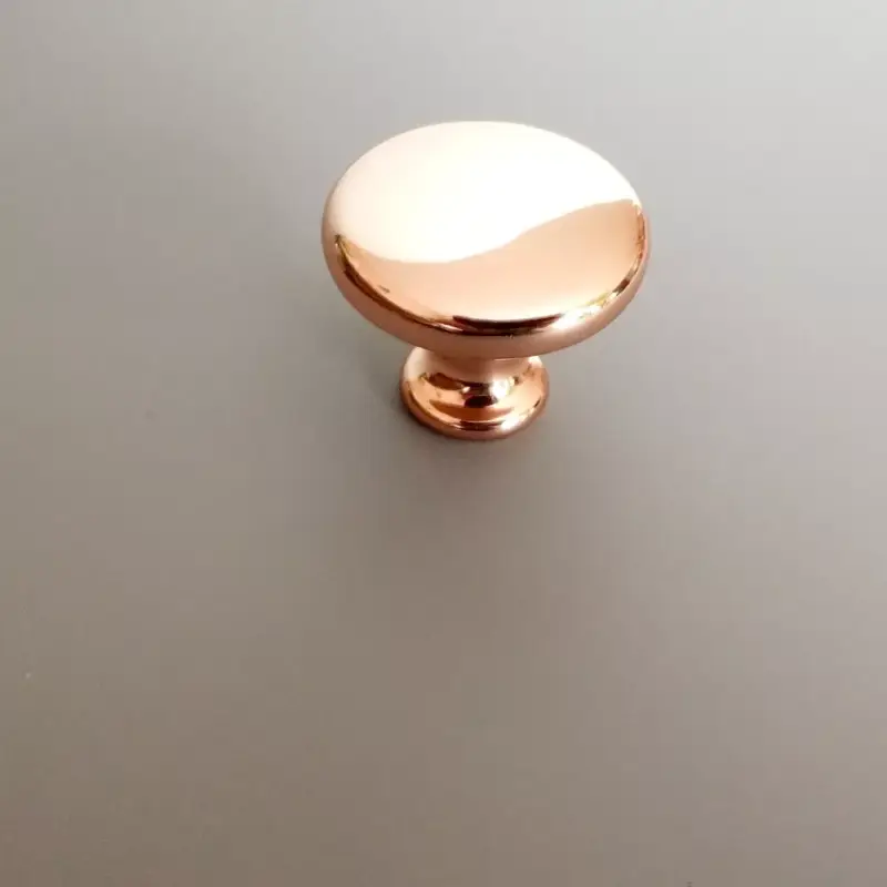 Bestseller Fém bútorgomb, fényes GOLD ROSE színű