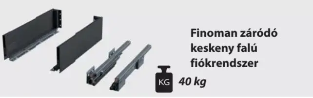 GM_5044_ANT Antracit Finoman záródó keskeny falú fiókrendszer 122/450 mm Utolsó esély