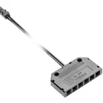 Kábel Mini AMP elosztó 6-as, LED csatlakozó, fekete Expressz kézbesítés