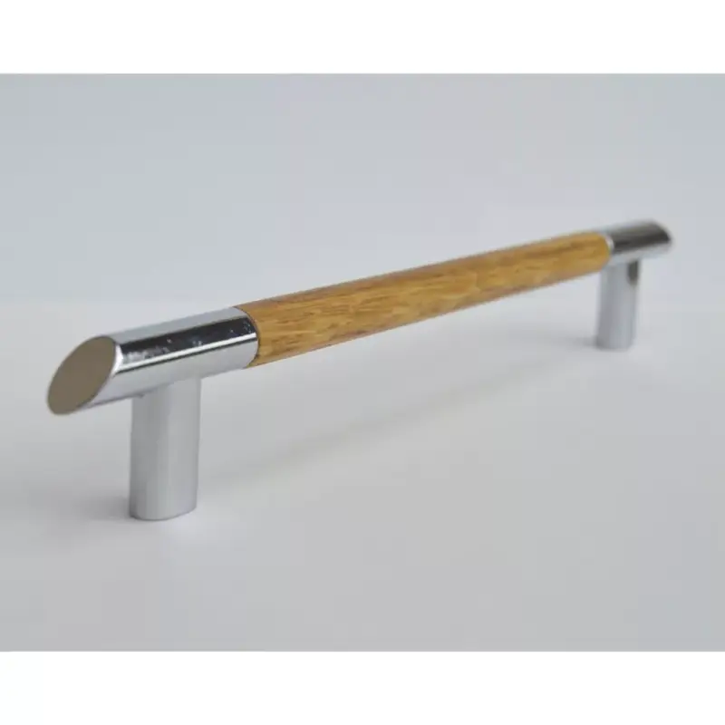 Kedvezményes ár Metall-Holz-Möbelgriff, klassische Eiche-Chrom-Kombination, Bohrungsgröße 160 mm