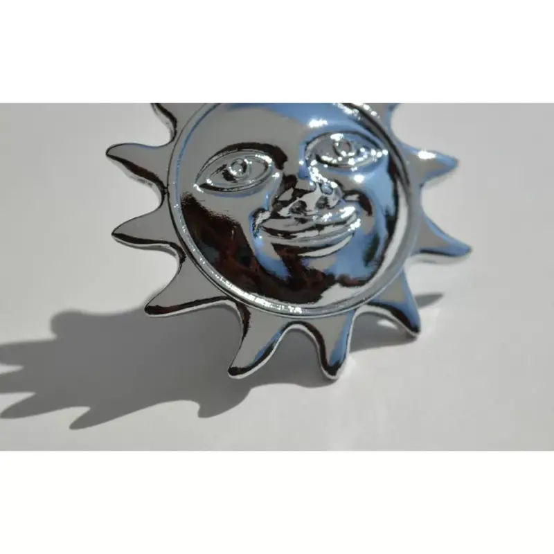 Silberner Sonnenmotiv-Metall-Möbelknopf Gyors szállítás
