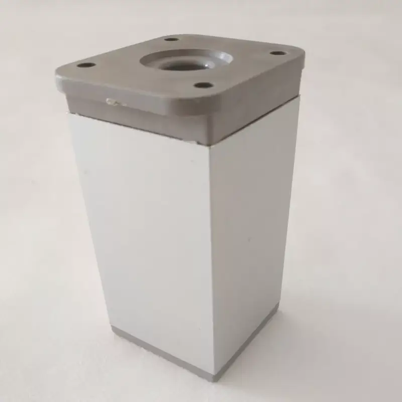 Azonnali szállítás Möbelbein, quadratisch, Aluminium matt, 100 mm