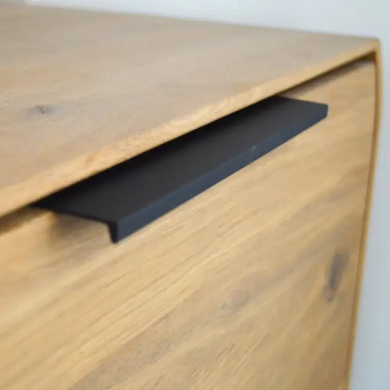 Expressz szállítás Metall-Möbelgriff, Kantenmontage, schwarz, 192 mm Lochabstand