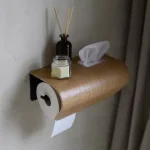 Individuell gestalteter Toilettenpapierhalter, lackierte Eiche, gebogenes Sperrholz Népszerű